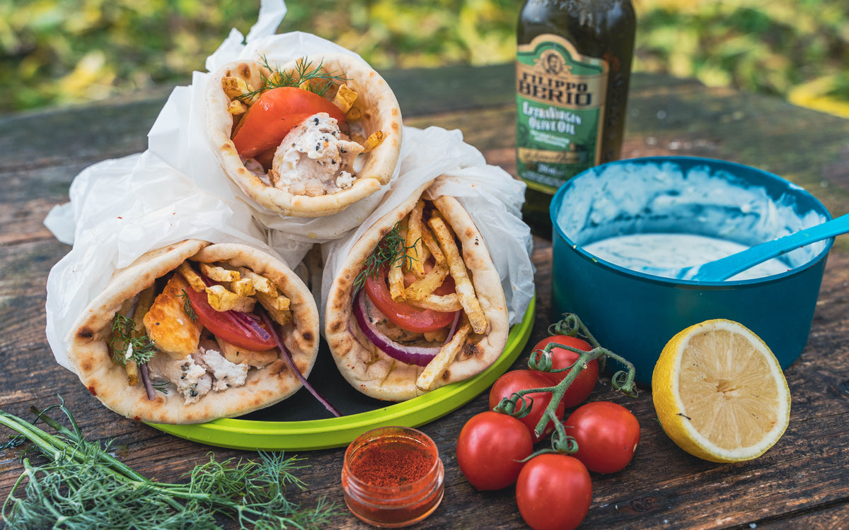 Greek chicken gyros with tzatziki recipe