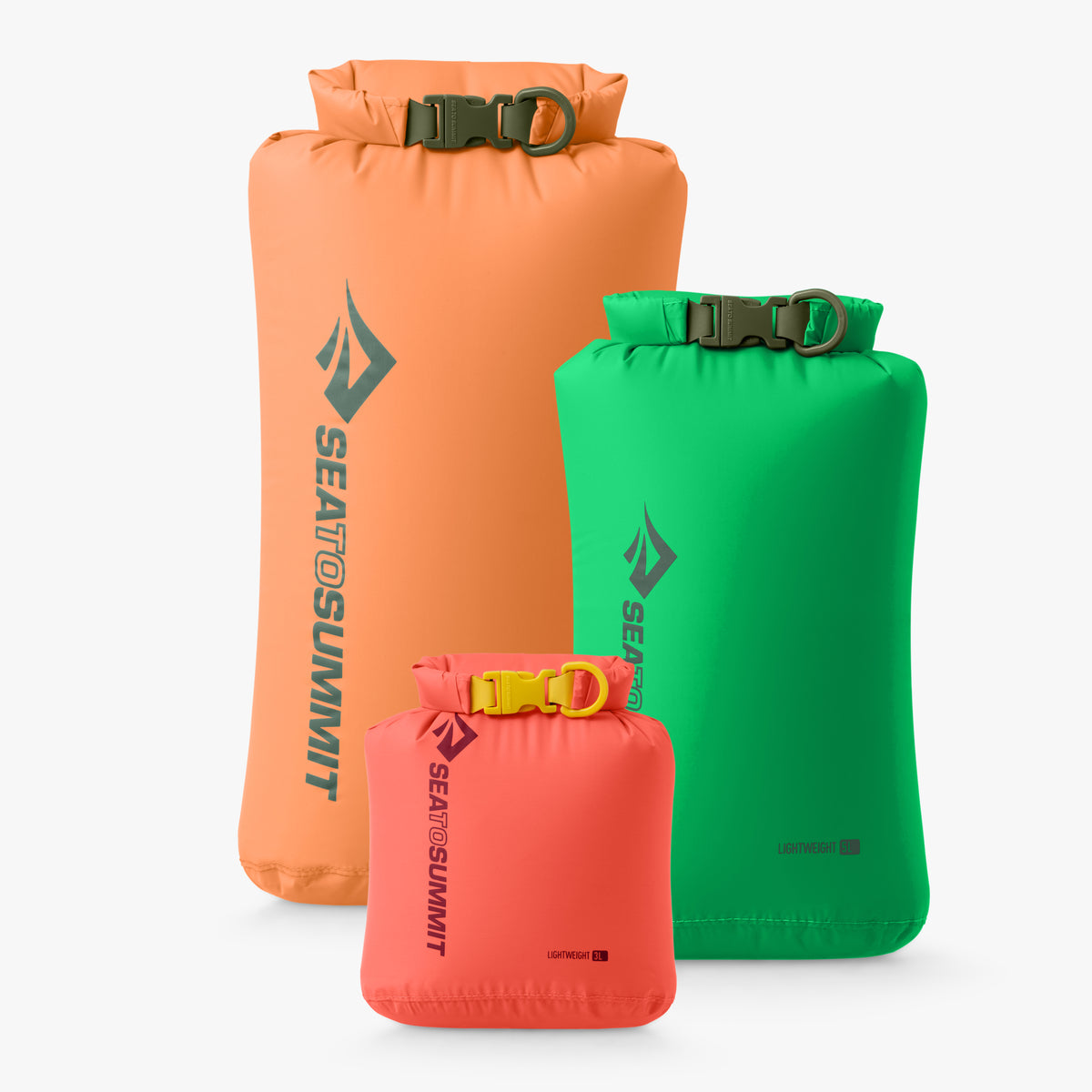 Emberglow/Poison Green/Tangerine || Lightweight Dry Bag Set