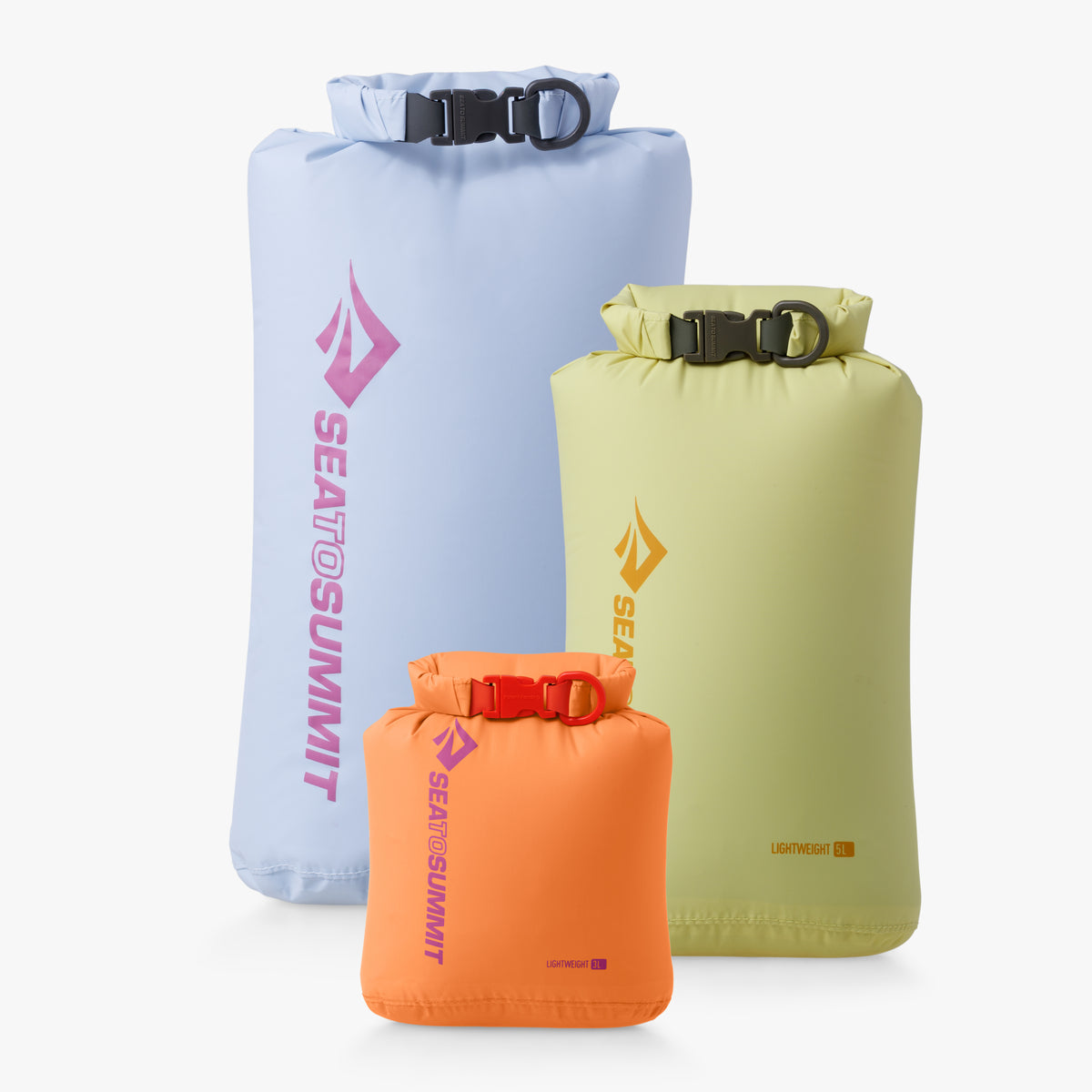 Tangerine/Celery Green/Skyway || Lightweight Dry Bag Set
