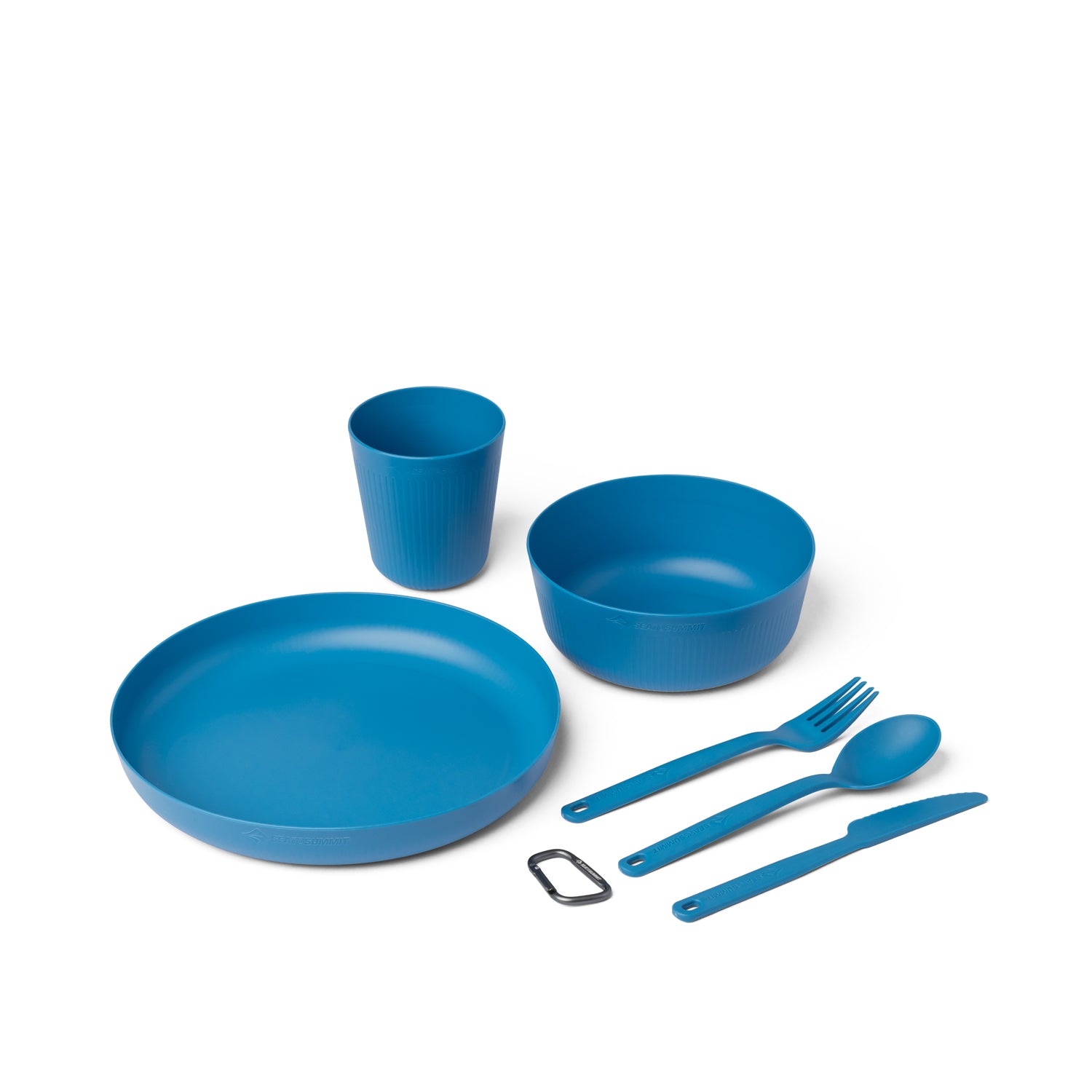 Cendre Blue || Camp Dinnerware Set w/ Mesh Sack