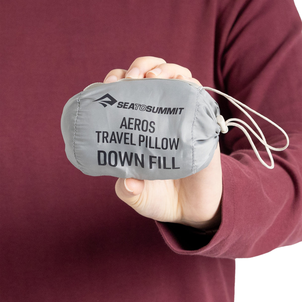 Neutral Grey || Aeros Down Travel Pillow
