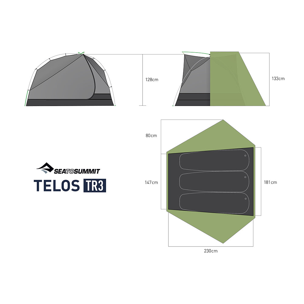 3 Person || Telos Freestanding Ultralight Tent