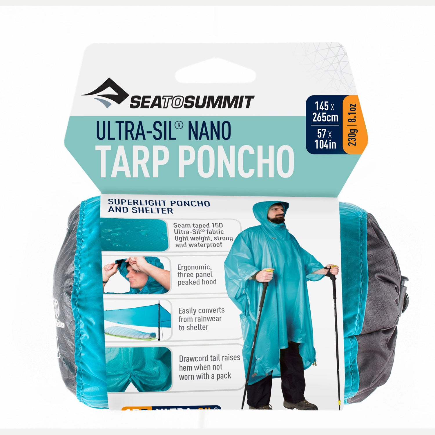 Pacific Blue || Ultra-Sil Nano Tarp Poncho