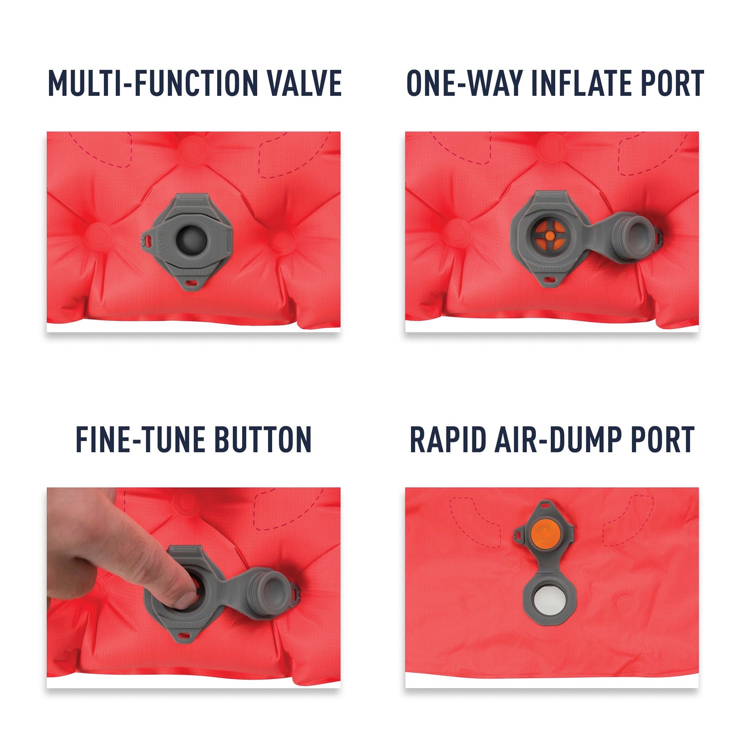 UltraLight Insulated Women's Air Sleeping Pad Multi Function Valve
